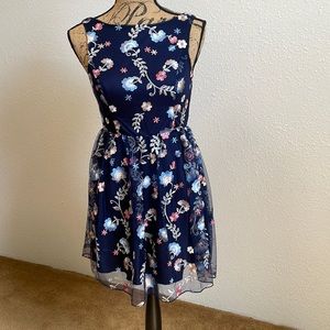 Floral embroidered dress